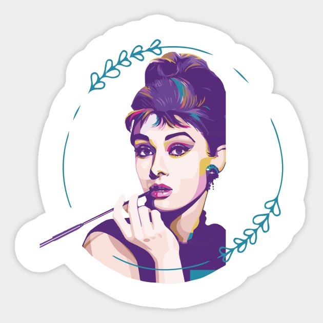 Audrey Hepburn Sticker by ivaostrogonac